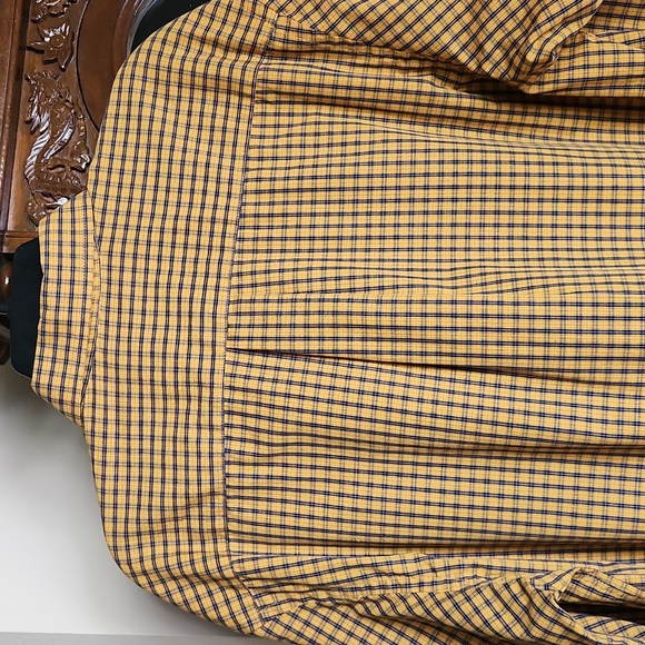 Arrow, Men's gold plaid shirt, long sleeves, like new, Sz L/G - Picture 6 of 8